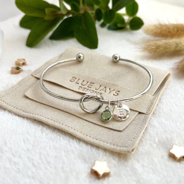 silver knot bracelet gift for her