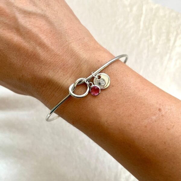silver knot bracelet gift for her