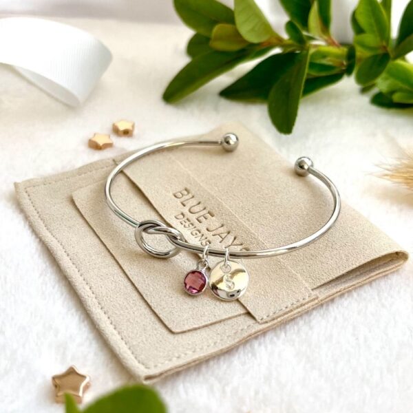 silver knot bracelet gift for her