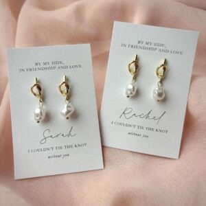 tie the knot bridesmaid earrings