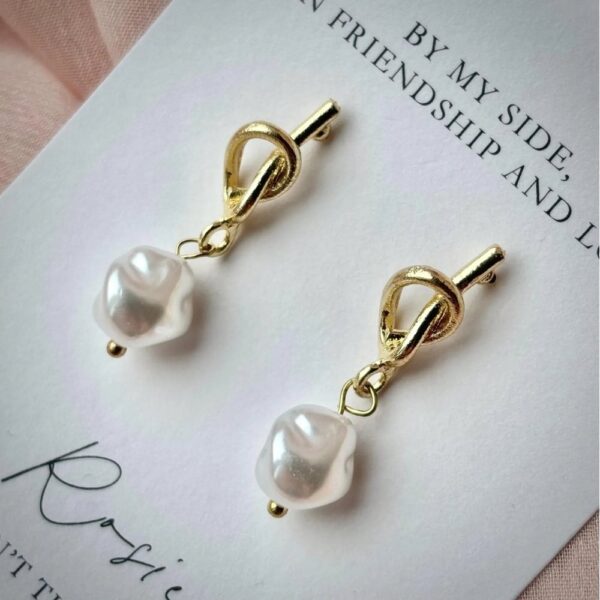 tie the knot bridesmaid earrings