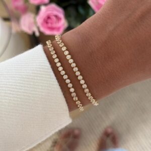 tennis bracelet, gold tennis bracelet