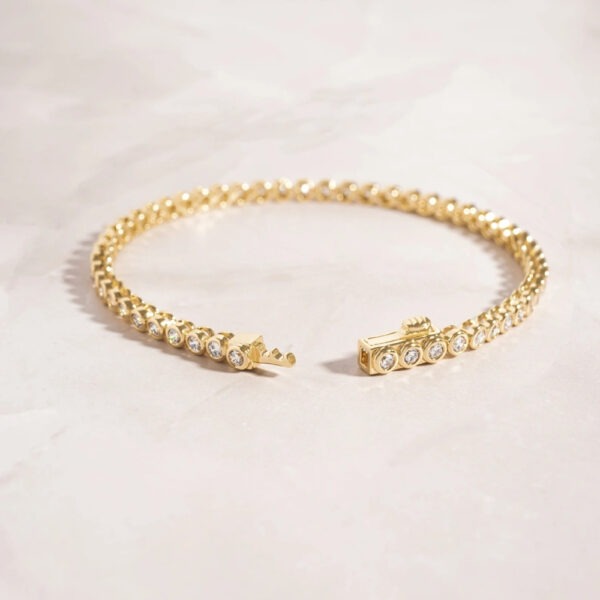 tennis bracelet, gold tennis bracelet