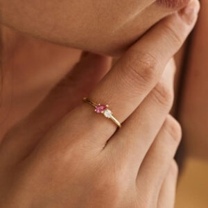 customized family birthstone ring