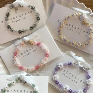 viral beaded flower bracelet