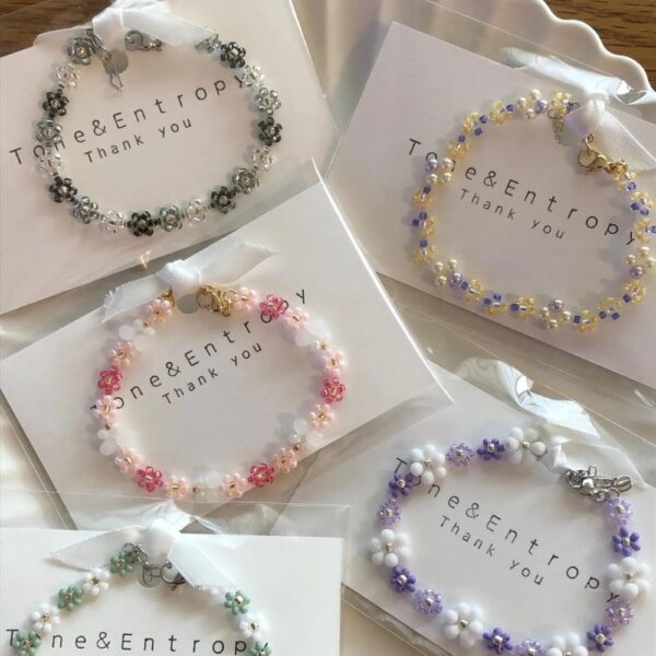 viral beaded flower bracelet
