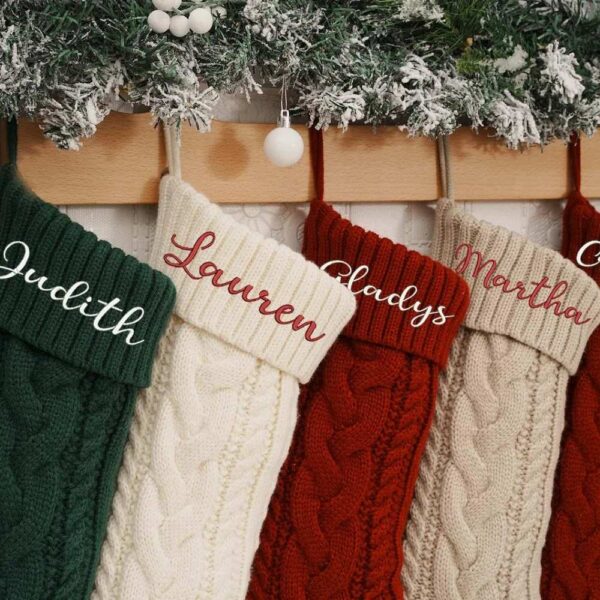 2025 embroidered christmas stocking