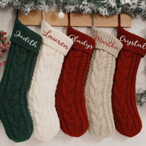 2025 embroidered christmas stocking