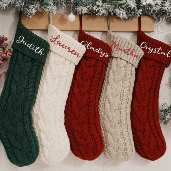 2025 embroidered christmas stocking