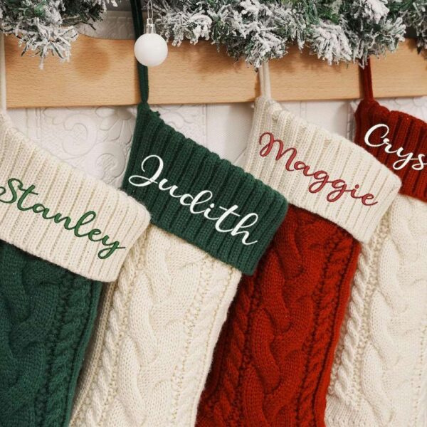 2025 embroidered christmas stocking