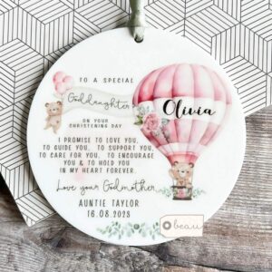 personalised promise to godchild christening baptism
