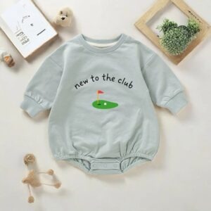 new to the club golf baby bubble romper