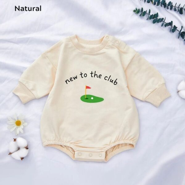 new to the club golf baby bubble romper