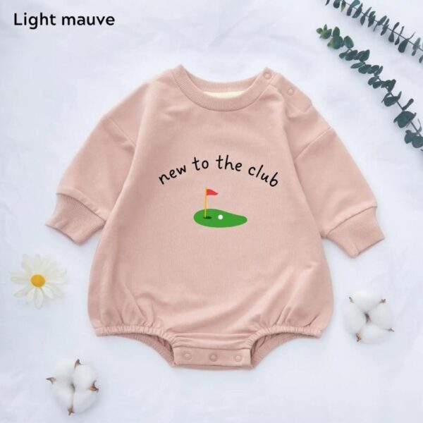new to the club golf baby bubble romper