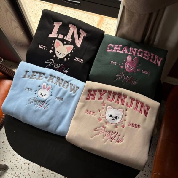 embroidered skz inspired kpop member group