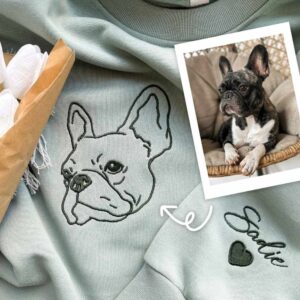 custom embroidered pet sweatshirts with pet photo