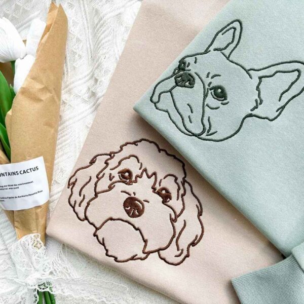 custom embroidered pet sweatshirts with pet photo