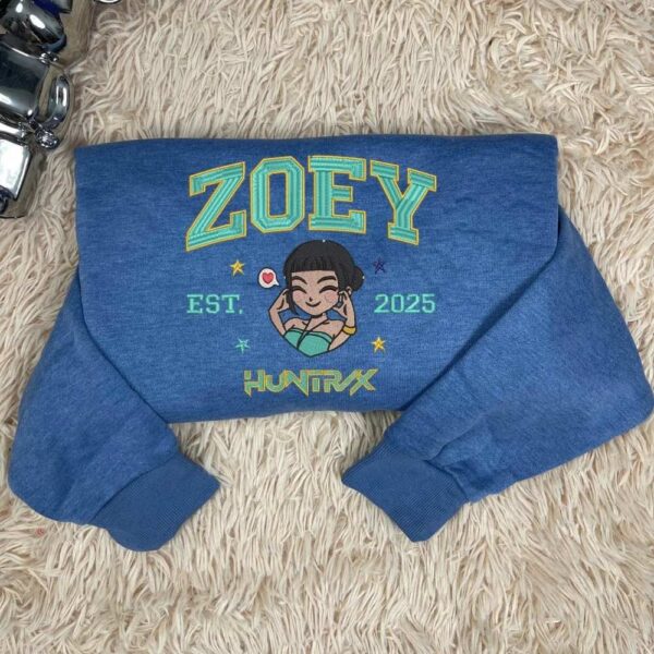 embroidered kpop band huntrix sweatshirt