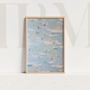aerial abstract surfers art print