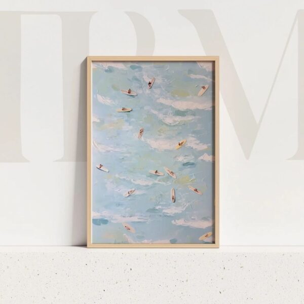 aerial abstract surfers art print
