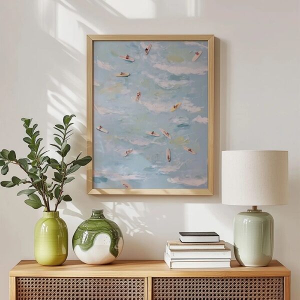 aerial abstract surfers art print