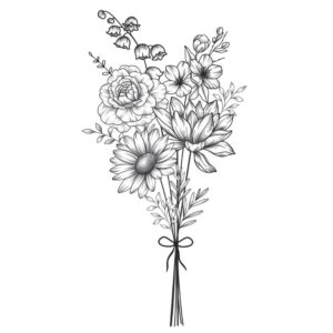 custom birth flower bouquet