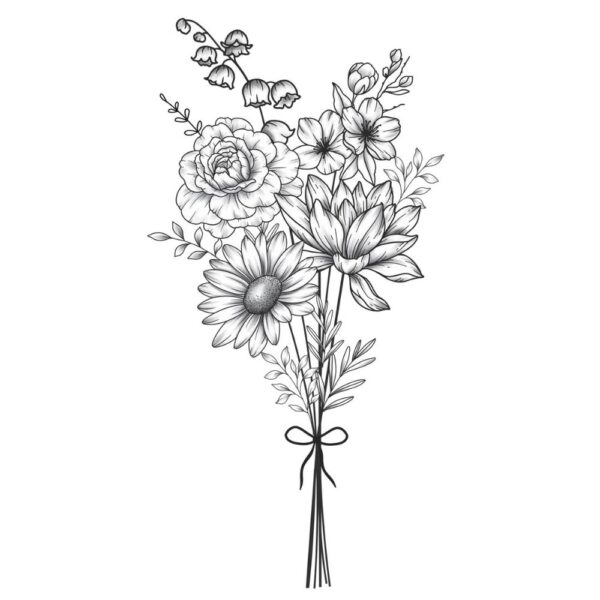 custom birth flower bouquet