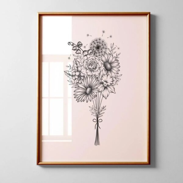 custom birth flower bouquet