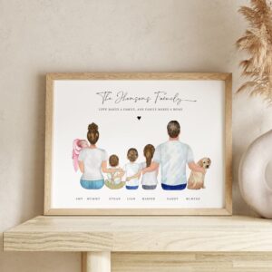 custom portrait family print