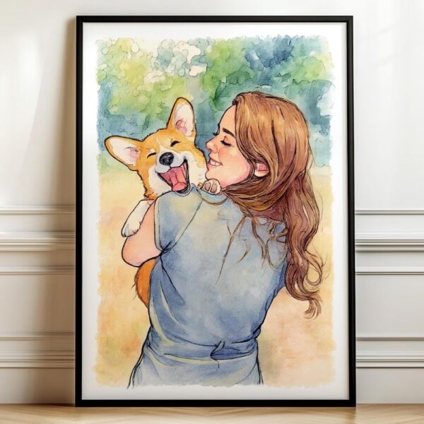 custom pet dog portrait