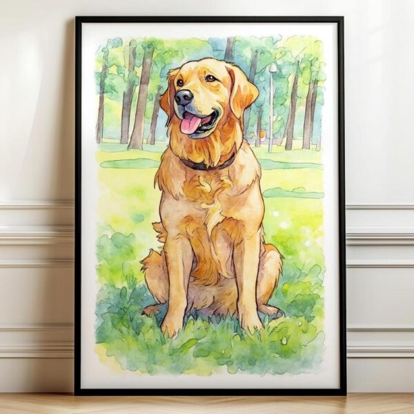 custom pet dog portrait