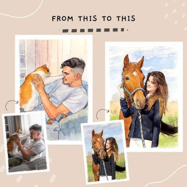 custom pet dog portrait