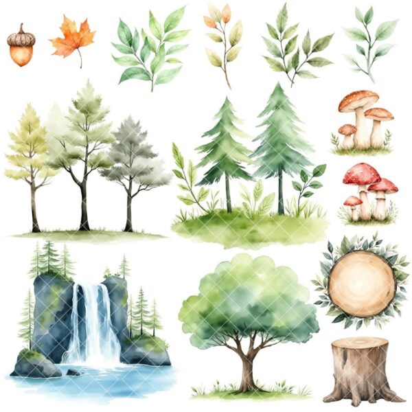 cute woodland animal clipart