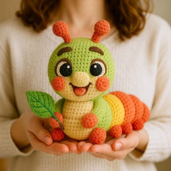 amigurumi colorful caterpillar crochet pattern