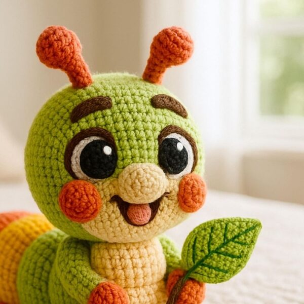 amigurumi colorful caterpillar crochet pattern