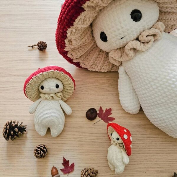 mushroom guy critter stitch crochet pattern