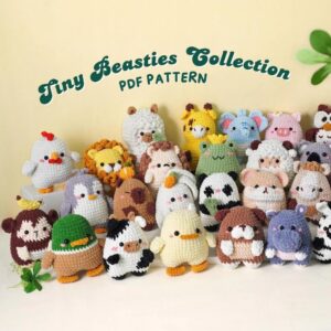 28in1 tiny beasties collection crochet patterns