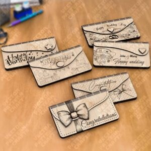 laser cut money envelope 6 bundle svg cutting file