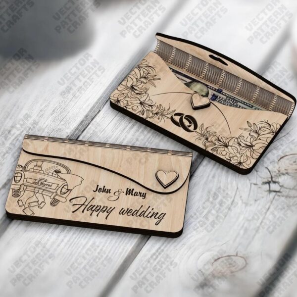 laser cut money envelope 6 bundle svg cutting file