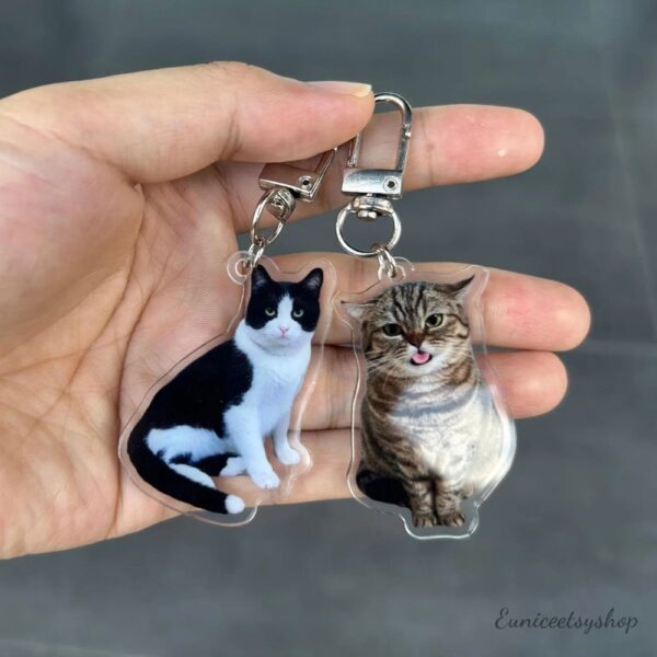 custom cat keychain