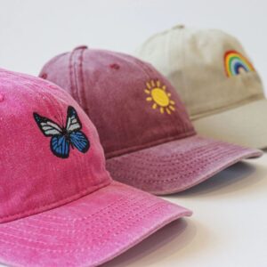 custom text or pattern embroidered caps