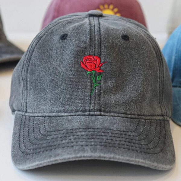 custom text or pattern embroidered caps