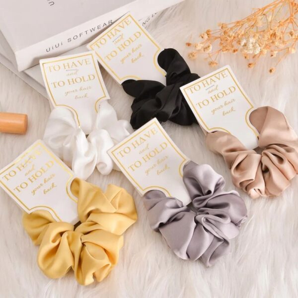 bridesmaid satin hair scrunchies