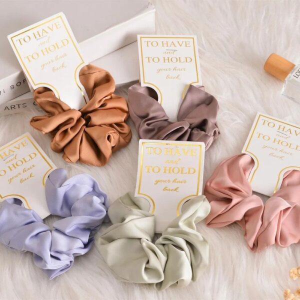 bridesmaid satin hair scrunchies