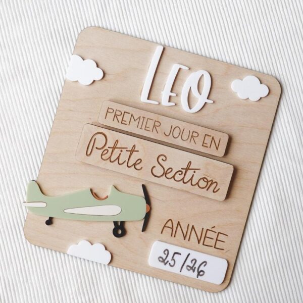 panneau de rentrée scolaire "avion"