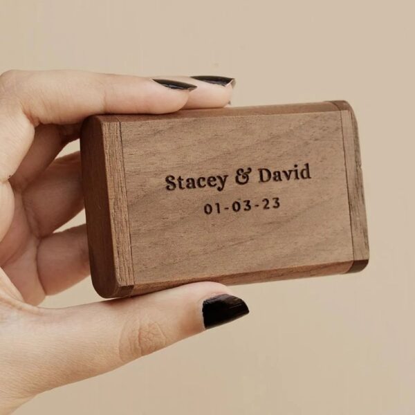 personalized wooden usb with box custom logo