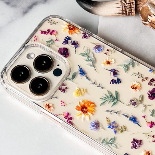 aesthetic sunflowers & wild flower phone case for iphone