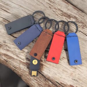 yubikey leather case protector yubico 5 nfc keychain