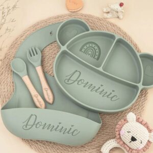 personalized feeding set with name