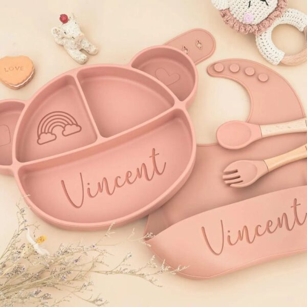 personalized feeding set with name